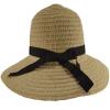 SYAYA Women or Girls Straw Hat Sun Visor Summer Beach Hat Multi-Type XMZ16 (Beige(55-57cm/21.6"-22.4")) view 3