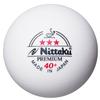 Nittaku NB-1301 Three Star Premium Table Tennis Balls, Official Rigid Ball, Plastic, Pack of 12, White, 1.6 inches (40 mm) view 1