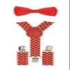 BodyJewelryOnline CUTE Baby Toddler Kids Children Boys Red Polka Dot Elastic Suspender & Plain Bow Tie Set view 1