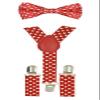 CUTE Baby Toddler Kids Children Boys Red Polka Dot Elastic Suspender & Bow Tie Set view 1