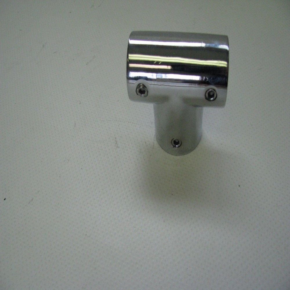 296090 Sea-Dog Line One (1) 90 Rail Tee Zinc Chrome Plated 7/8" Tube OD SURPLUS 132-2028
