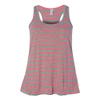 Bella Canvas Flowy Racerback Tank (B8800) Streight Athletic Heather/Neon Pink, XS view 1