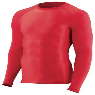Augusta Sportswear Hyperform Compression Long Sleeve Shirt 2XL Red