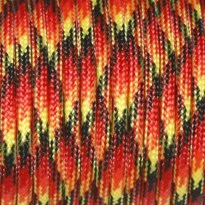 1pcs 100ft 550 Paracord Parachute Cord Lanyard Mil Spec Type III 7 Strand Core Hot Red Camo(Hot Red Camo)