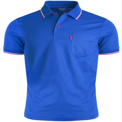 BCPOLO Men's Polo Shirt 1 Chest Pocket Dri Fit Athletic Polo Shirt Short Sleeve Various Polo Shirt Blue-S (Asia-L)