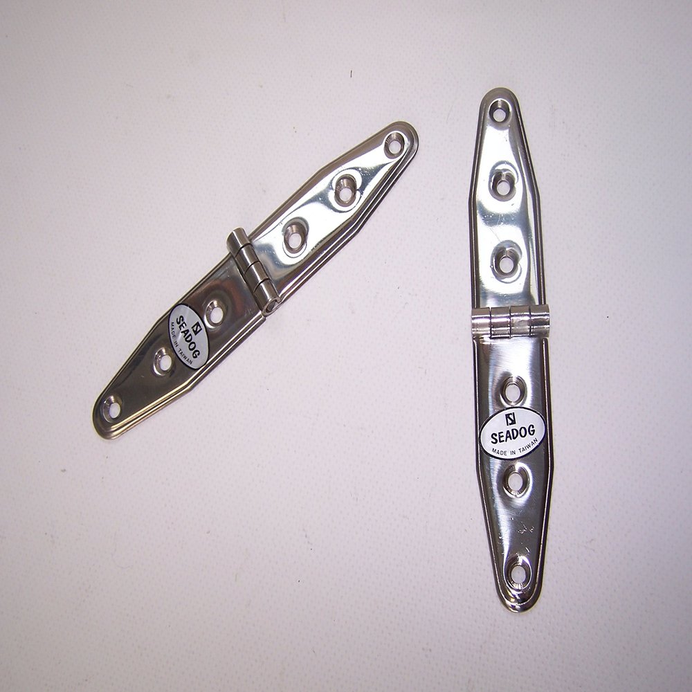 201136 Sea-Dog Line Pair (2) of Stainless Steel Strap Hinges 6-1/8" SURPLUS 132-1803