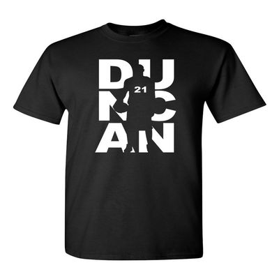 City Shirts Duncan Fan Wear Basketball Sports Adult T-Shirt Tee (Large, Black)