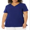 HeartSoul Women's Pitter-Pat V-Neck Scrubs Shirt, Galaxy Blue, Medium view 1
