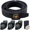 Black Scorpion Gear Professional Heavy Duty Competition Belt w/ 3 Double Stack Magazine Pouches, 1 Magnetic Magazine Pouch, IPSC and USPSA Approved (Black, Small) view 1