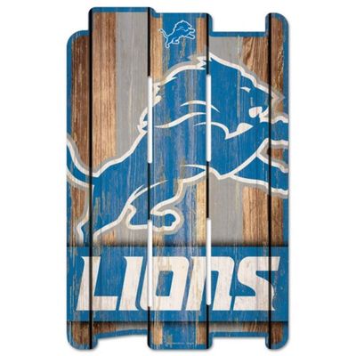 NFL Detroit Lions Wood Fence Sign, Black