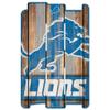 NFL Detroit Lions Wood Fence Sign, Black view 1