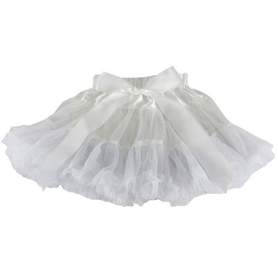 Wennikids Little Girl's Dance Chiffon Pettiskirts Tutu Assorted Size and Color X-Large White