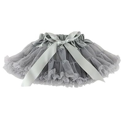 Wennikids Little Girl's Dance Chiffon Pettiskirts Tutu Assorted Size and Color Large Gray