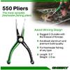 Cheeky Fishing 550 Fishing Pliers w/Belt Sheath and Lanyard, Green/Black, 5.5 in | 1.8 oz view 2