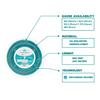 Diadem Solstice Power Tennis String Reel | Star Shaped for High Spin Co-Poly (16, 1.30mm) Teal String Reel (200m/660ft) view 3