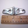 204390 Sea-Dog Line Pair (2) 3-7/8" Inch Chrome Plated Brass Strap Hinge Surplus 132-3484 C2 4D R view 2
