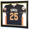 sfDisplay.com,LLC. XL Double Matted Custom Framed Jersey Display Case Frame w/98% UV Protection (Black Wood Finish, White Background) view 1