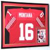 sfDisplay.com,LLC. XL Double Matted Custom Framed Jersey Display Case Frame w/98% UV Protection (Black Wood Finish, White Background) view 2