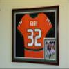 sfDisplay.com,LLC. XL Double Matted Custom Framed Jersey Display Case Frame w/98% UV Protection (Cherry Wood Finish, Black Background) view 2