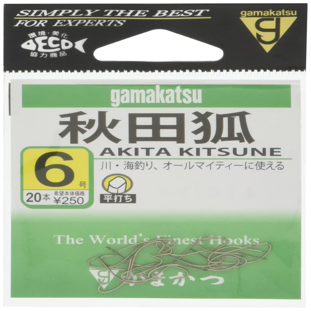 Gamakatsu Akita Fox Brown Hook No. 6 Fishing Hook
