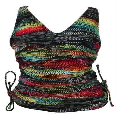 Croft & Barrow Women's Swimwear Bust Enhancer Twist Tankini Top, Multicolored, 6 D