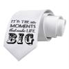 TOOLOUD Its the Little Moments that Make Life Big Printed White Neck Tie view 1