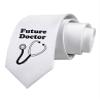 TOOLOUD Future Doctor Printed White Neck Tie view 1