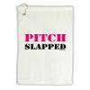 TOOLOUD Pitch Slapped - Pink Micro Terry Gromet Golf Towel 16" x 25" view 1