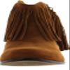 Adriana Leonara-39 Women's Side Zipper Low Heel Fringe Ankle Booties,Rust,5.5 view 3