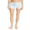 Ahh By Rhonda Shear Women's Marshmallow Drawstring Short, Blue/Lavender Stripe, X-Large view 1