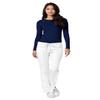 Adar Underscrubs for Women - Long Sleeve Underscrub Comfort Tee - 2900 - Navy - XXS view 4