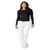 Adar Underscrubs for Women - Long Sleeve Underscrub Comfort Tee - 2900 - Black - 2X view 4