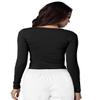 Adar Underscrubs for Women - Long Sleeve Underscrub Comfort Tee - 2900 - Black - 3X view 2