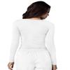 Adar Underscrubs for Women - Long Sleeve Underscrub Comfort Tee - 2900 - White - L view 2