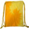 Colortone Tie Dye Drawstring Backpack, Lightweight Gym Bag for Women and Men, Spiral Gold, One Size view 1