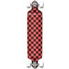Yocaher Drop Down Longboard Complete Cruiser 41.25" x 10" w/Premium Black Grip Tape, Heavy Duty Aluminum Alloy Truck, 71mm Longboard Wheels, and ABEC-9 Bearings - Checker Orange view 1