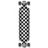 Yocaher Drop Down Longboard Complete Cruiser 41.25" x 10" w/Premium Black Grip Tape, Heavy Duty Aluminum Alloy Truck, 71mm Longboard Wheels, and ABEC-9 Bearings - Checker Gray view 1