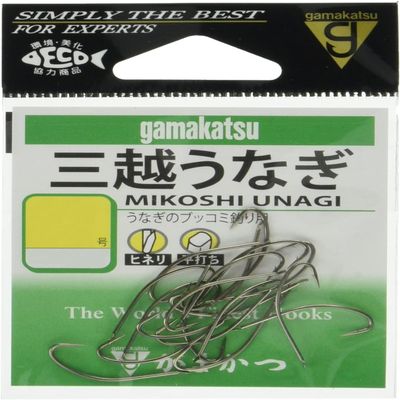 Gamakatsu 12183 Eel Needles, Mitsukoshi Eel (Hineri), No. 15, 18 Pieces, Brown
