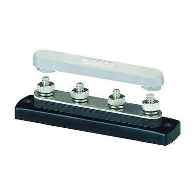 Blue Sea 2315 MiniBus 100 Ampere Common BusBar 4 x 10-32 Stud Terminal with Cover