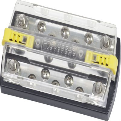 Blue Sea 2722 DualBus Plus 1/434; Stud, 5 x 10 - 32 Screw Terminal