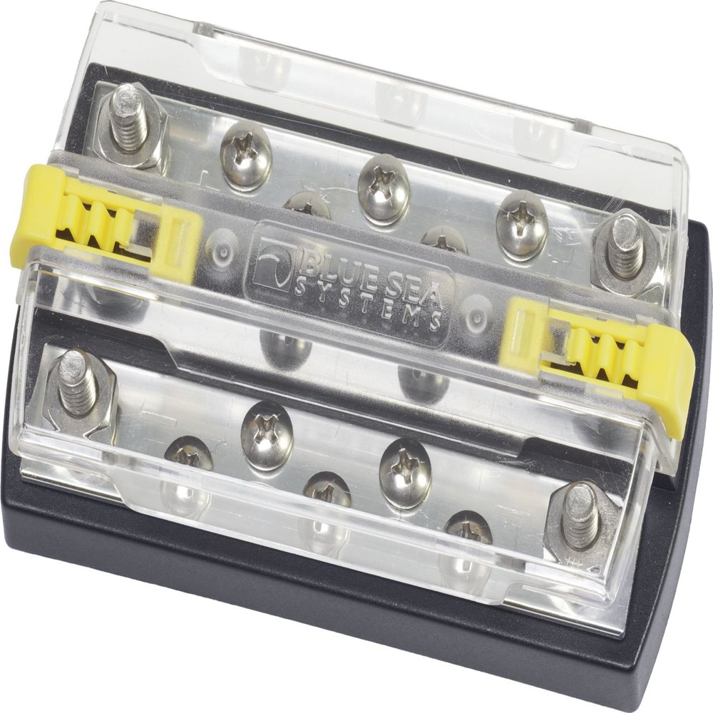 Blue Sea 2722 DualBus Plus 1/434; Stud, 5 x 10 - 32 Screw Terminal