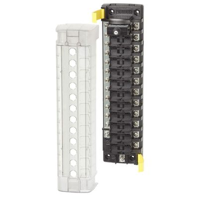 Blue Sea Systems Circuit Breaker Block, 12 Ckt, w/Ground