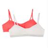 Fruit of the Loom Big Girls' Seamless Crop with Cookies, Electric Coral/White, 30(Pack of 2) view 1