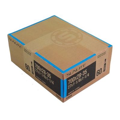 1 Pack - Bike Tube, Presta Valve 700c x 28-35, (27x1-1/8 to 1-1/4), 60mm Presta Valve, Bicycle Inner Tube, Sunlite