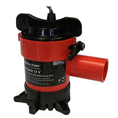 Johnson Pump 1250 GPH Bilge Pump 1-1/834; Hose 12V
