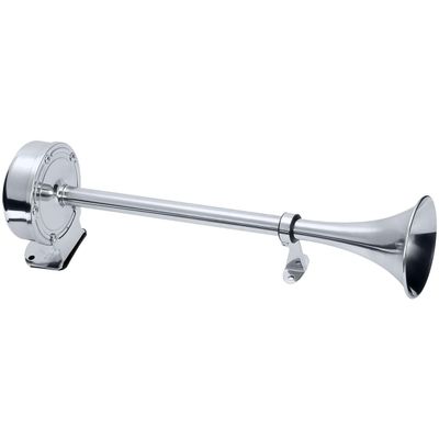 Ongaro Deluxe SS Single Trumpet Horn - 12V
