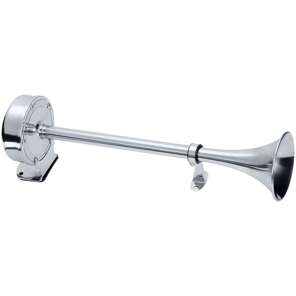 Ongaro Deluxe SS Single Trumpet Horn - 12V
