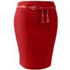 NE PEOPLE Womens Light Weight High Waist Midi Pencil Skirt with Tessel Belt view 2