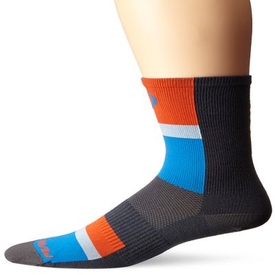 PEARL IZUMI Ride Elite Tall Socks, Long Stripe Blue, Medium