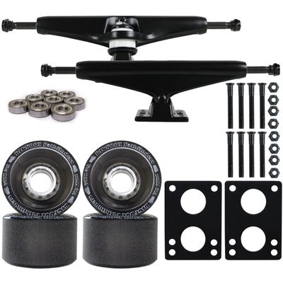 TGM Skateboards Core Black Longboard Trucks Bigfoot Wheels Package 70mm Pathfinders (Black, 7.0 inch)